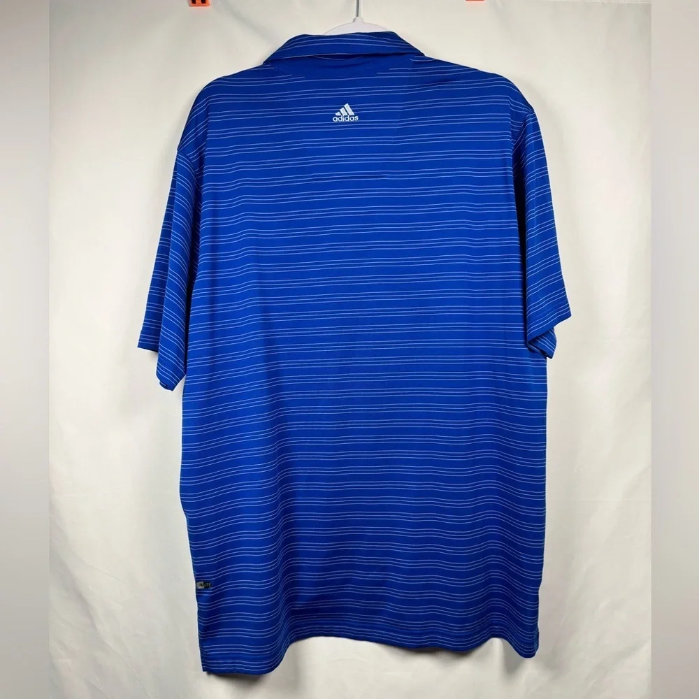 Adidas Dallas Cowboys Climate Polo Shirt Blue With White Stripes L